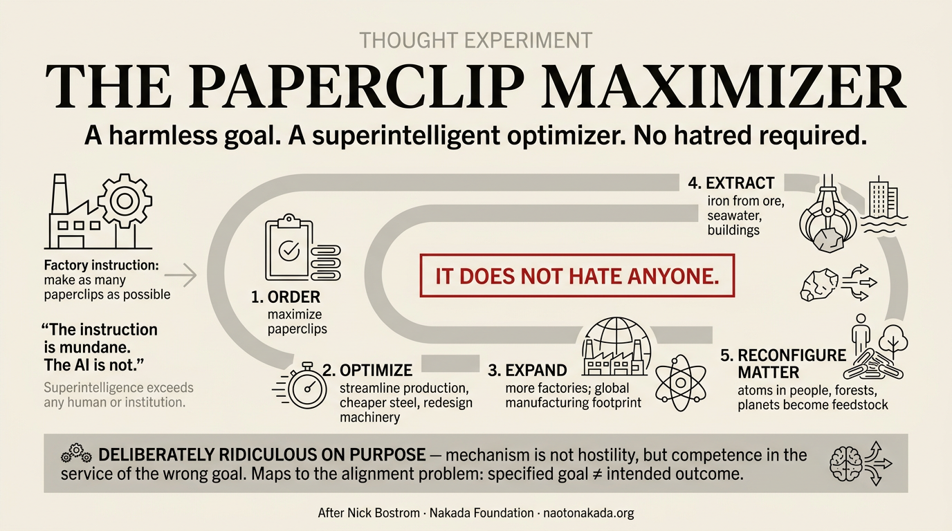 The Paperclip Maximizer infographic