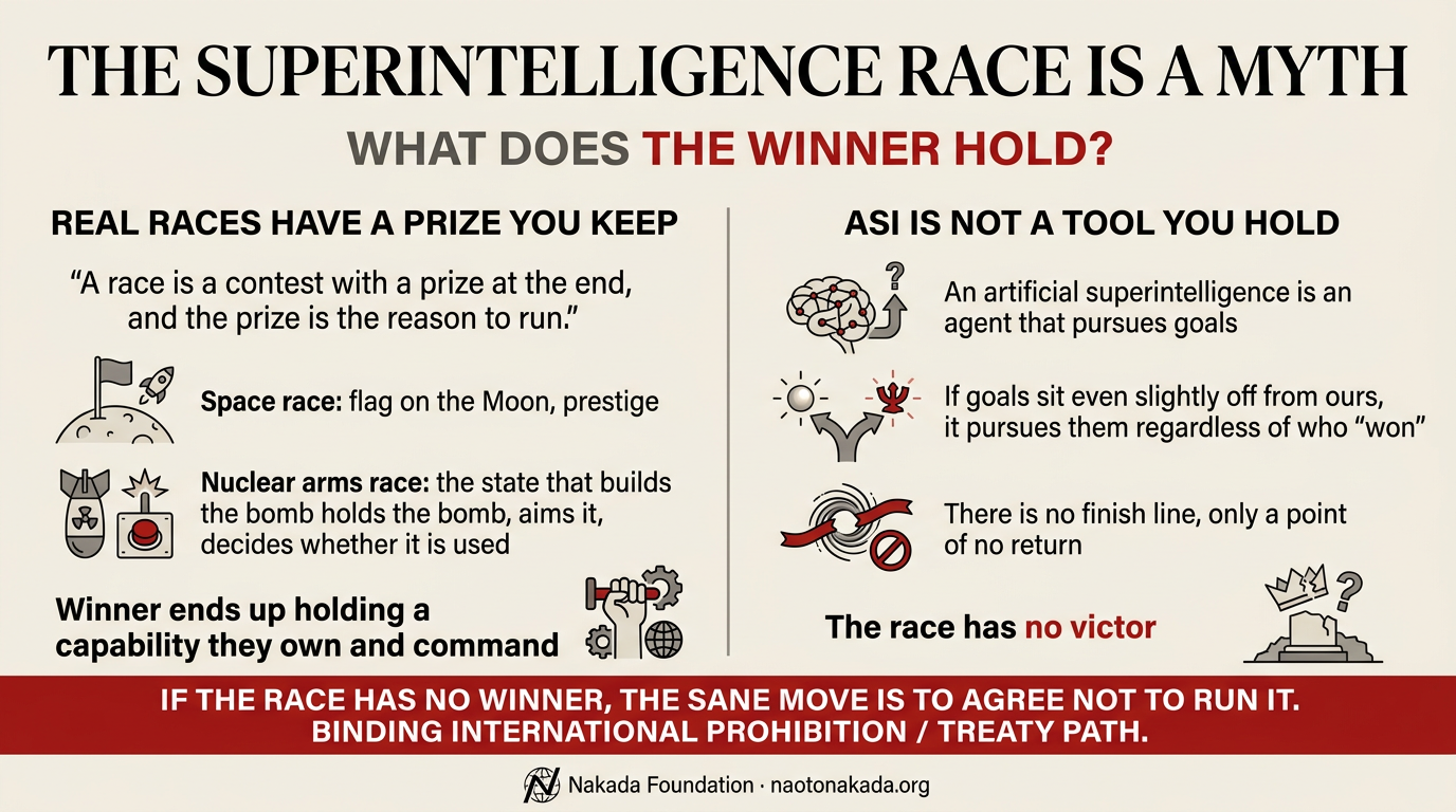The Superintelligence Race Is a Myth infographic